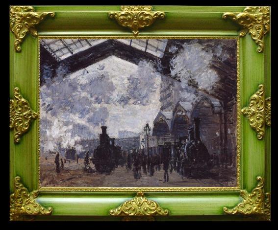 framed  Claude Monet The Gare St Lazare, Ta119-2